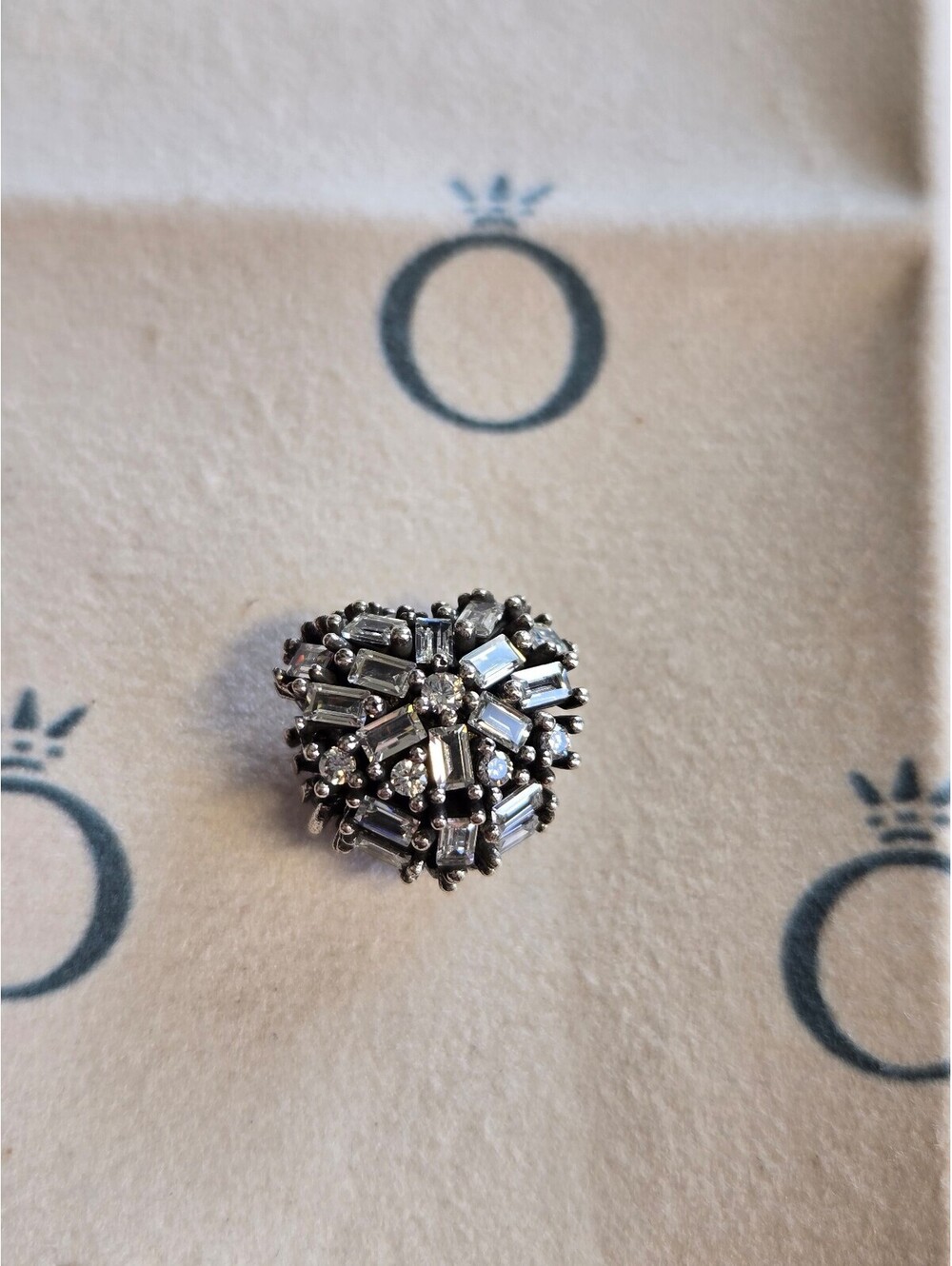 Pandora cubic zirconia heart charm